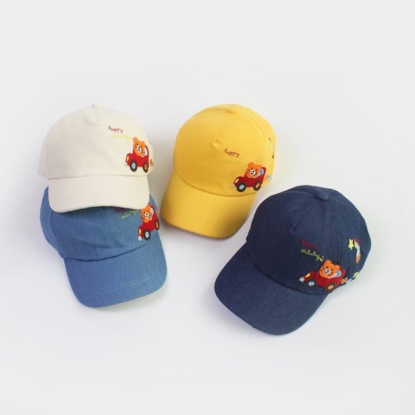 Cute Bear & Car Embroidered Cap