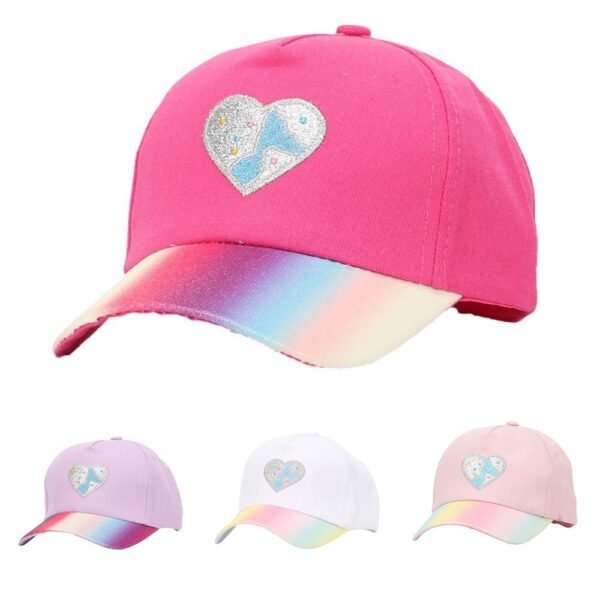 Rainbow Heart Glitter Caps