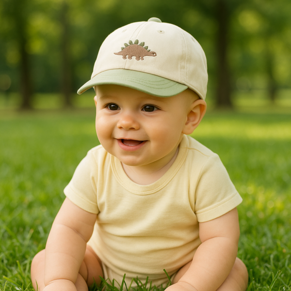 Minimalist Dinosaur Cap – Green