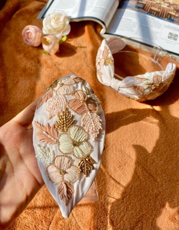 Ivory Petal Bloom Handmade Headband