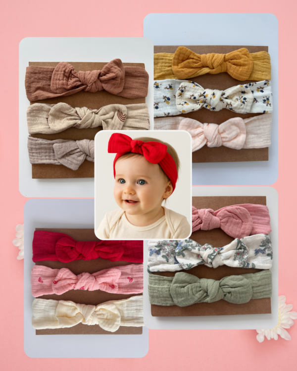 Cotton Knot Baby Headband Set