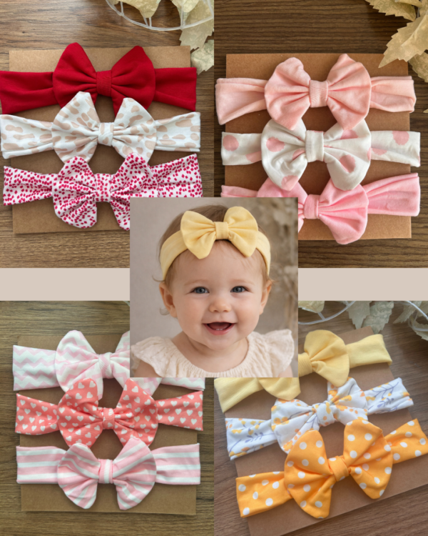 Tiny Ties Bow Headband Set