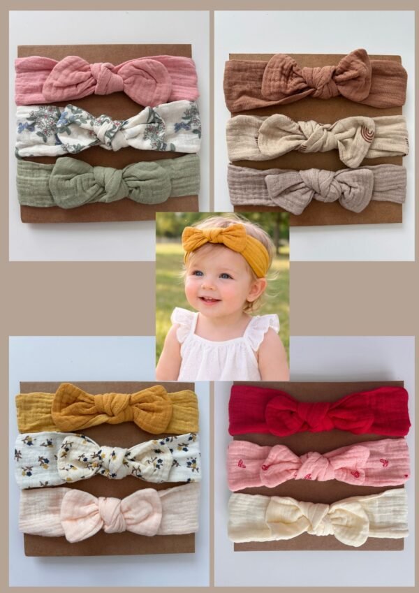 Cotton Knot Baby Headband Set
