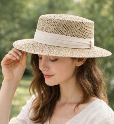Raffia Straw Beach Hat