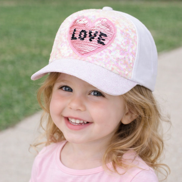 Glitter Girls Love Cap – White