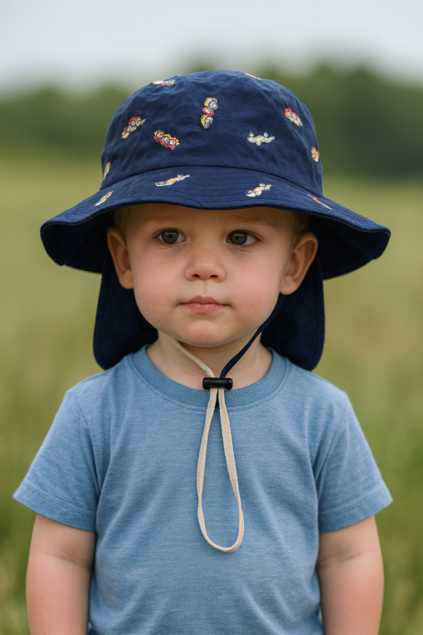 Neck Cover Hat – Navy Blue