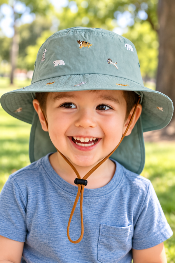 Neck Cover Hat- Dusty Green