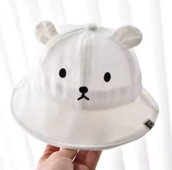 Bear Bucket Hat – White